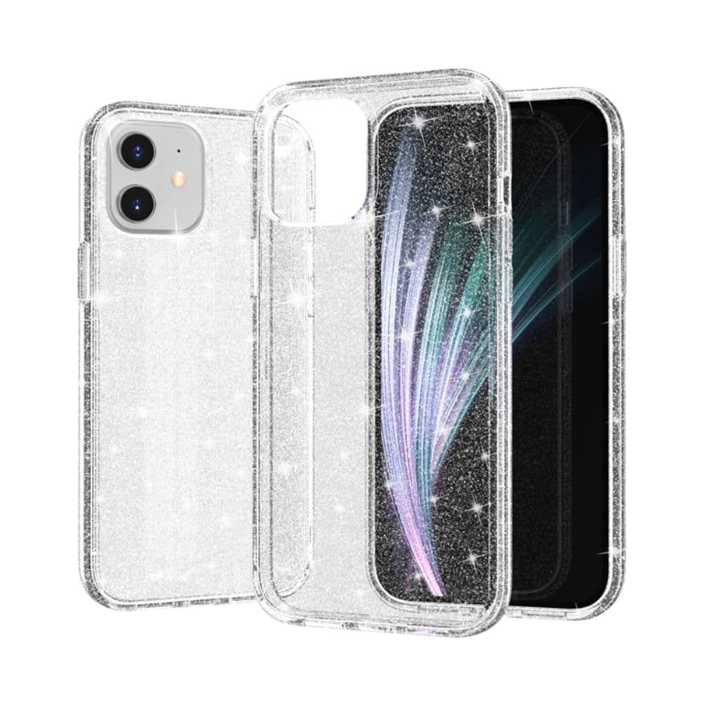 iPhone 12 Mini Skal Glitter - Silver