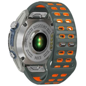 Garmin Fenix 8/E 47mm etc. Tvåfärgat klockarmband i silikon - Grå/Orange