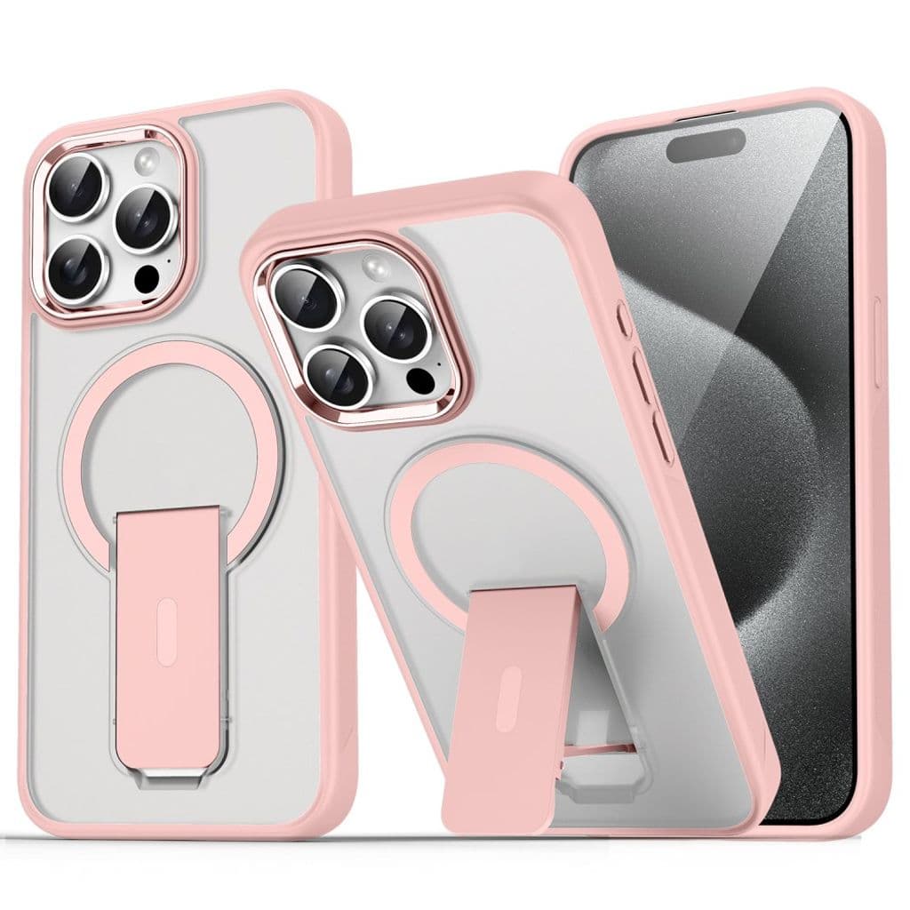 iPhone 14 Pro Max Skal MagSafe-kompatibel Stativ - Rosa