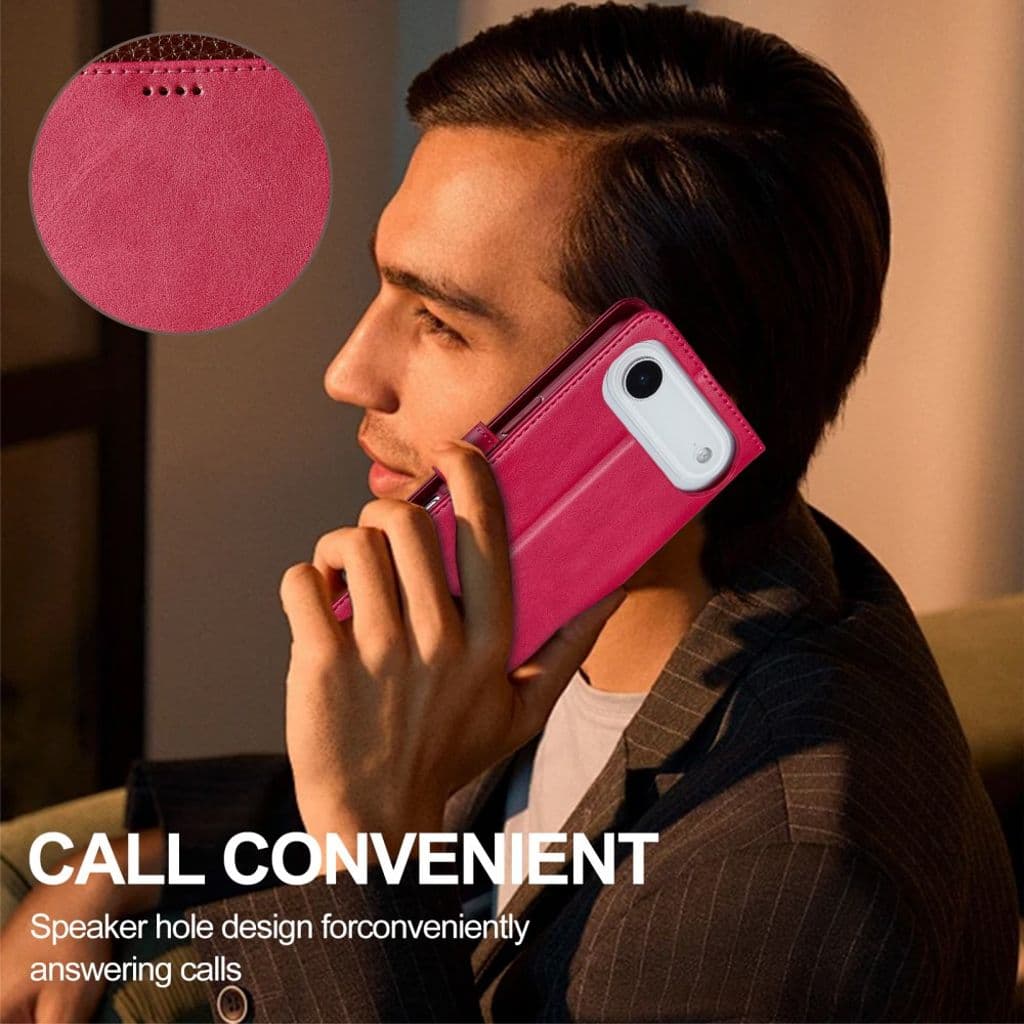 LC.IMEEKE iPhone Air Plånboksfodral med Stativ - Rosa - Bild 9