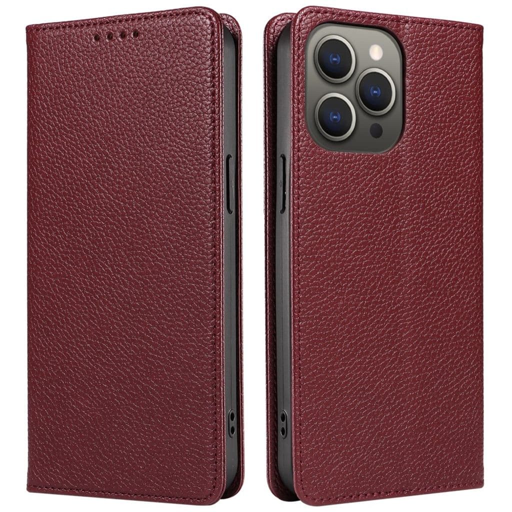 iPhone 14 Pro Plånboksfodral RFID-blockerande Stativ – Röd
