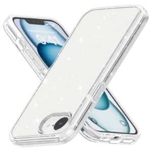 iPhone 16e Skal med Glitter - Transparent