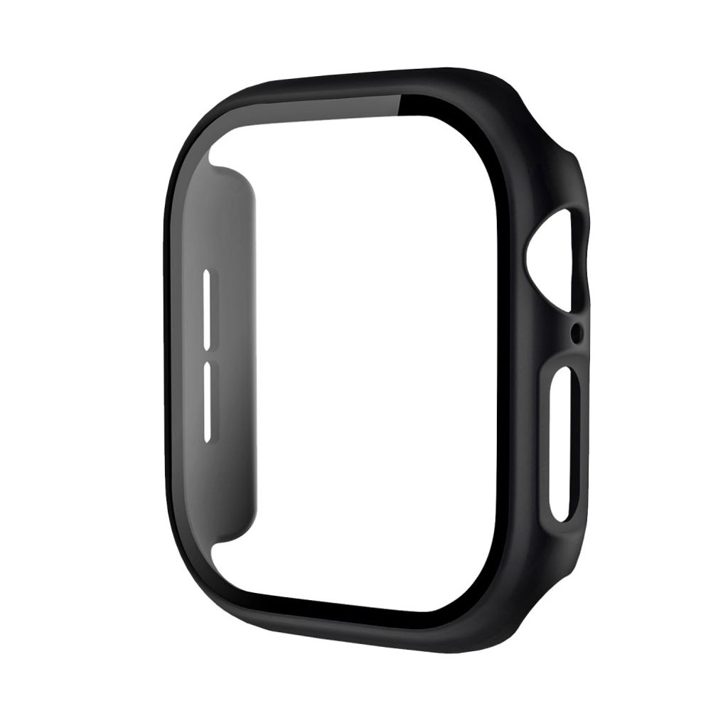 Apple Watch 12 42mm Skal med skärmskydd i härdat glas - Svart