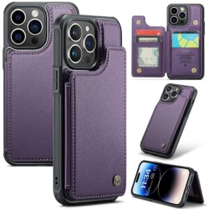 CASEME iPhone 14 Pro Plånboksskal C22 RFID-blockerande - Lila