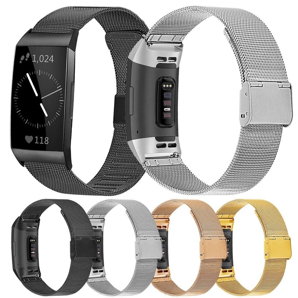 Fitbit Charge 6/5 Klockarmband i rostfritt stål - Silver - Bild 6