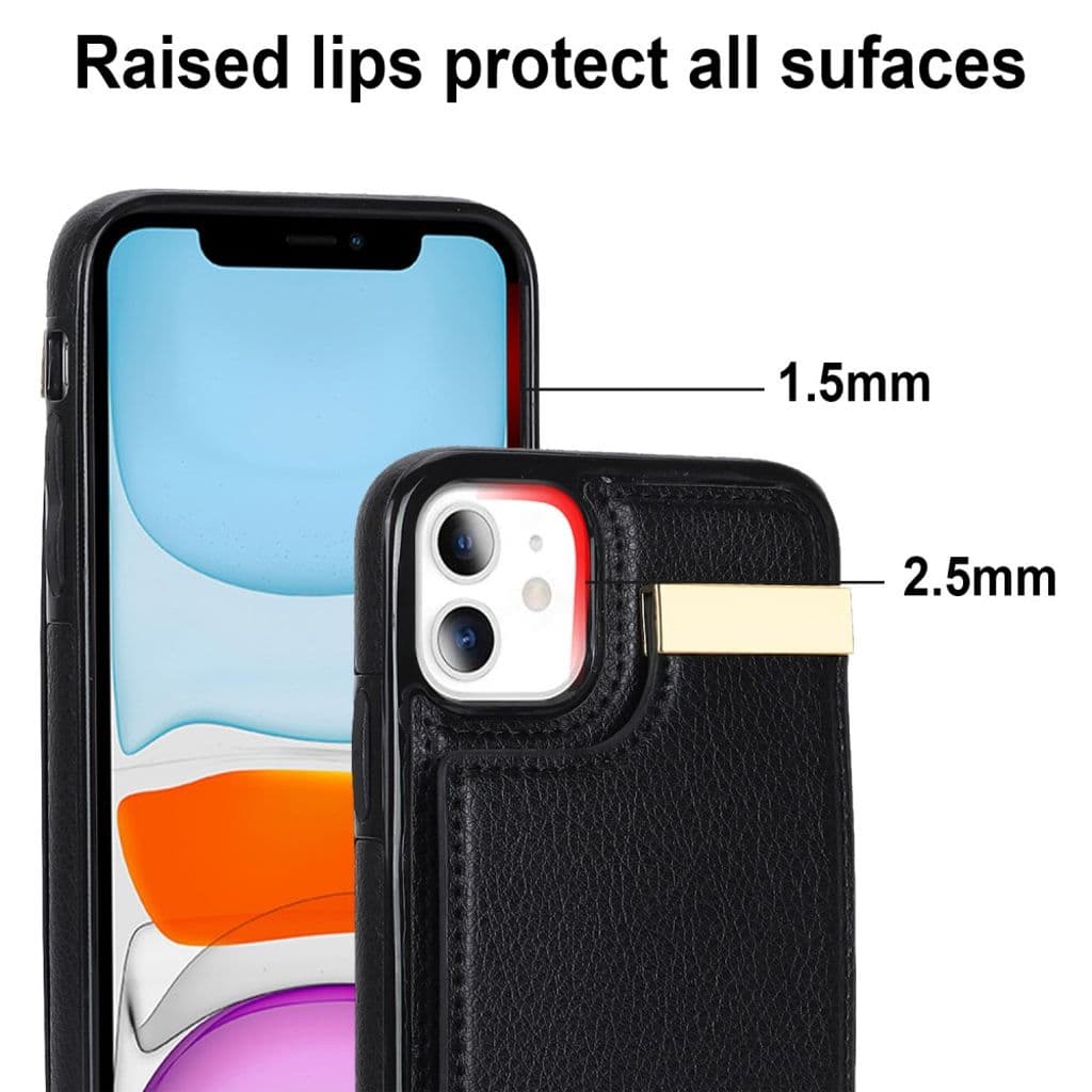 iPhone 11 Skal med korthållare - Svart - Bild 6
