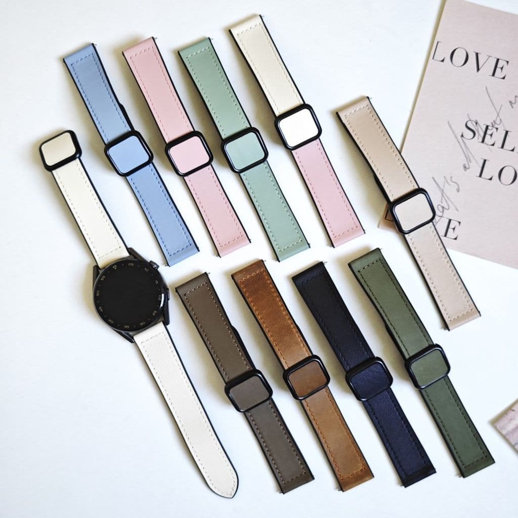 Samsung Galaxy Watch 6 Klockarmband i PU-läder, 20 mm - Mörkbrun - Bild 6