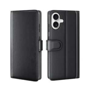 iPhone 17 mobilfodral i äkta läder - svart
