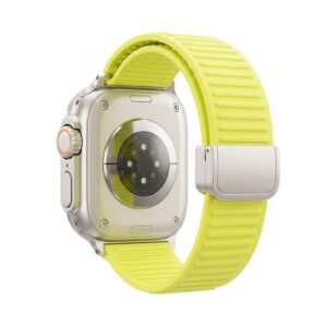 Apple Watch 42/41/40/38mm Armband Silikon Magnetkläppning - Grön