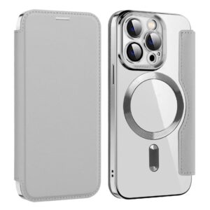 iPhone 14 Pro Plånboksfodral MagSafe RFID-blockerande – Silver