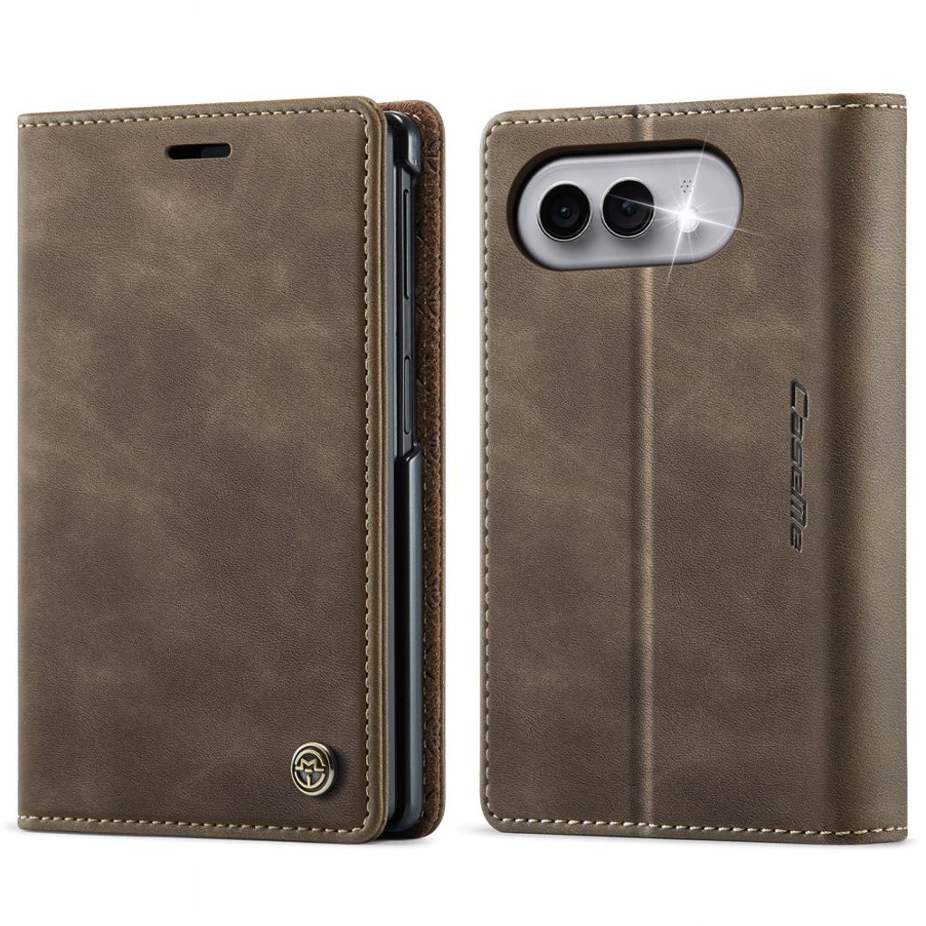 CASEME iPhone Duo Plånboksfodral med RFID-skydd och två kortfack - Brun