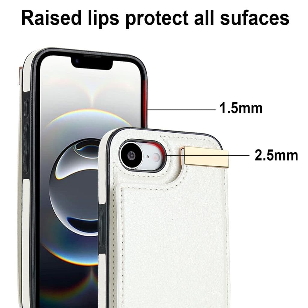 iPhone 16e Skal med Korthållare - Vit - Bild 5