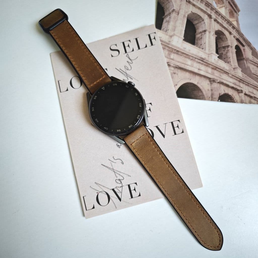 Samsung Galaxy Watch 6 Klockarmband i PU-läder, 20 mm - Mörkbrun - Bild 2