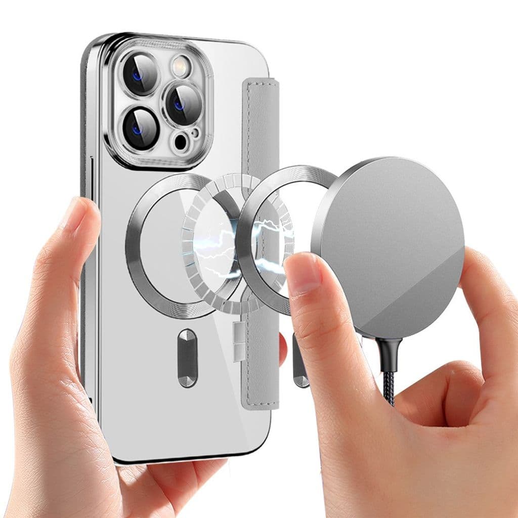 iPhone 14 Pro Plånboksfodral MagSafe RFID-blockerande – Silver - Bild 4