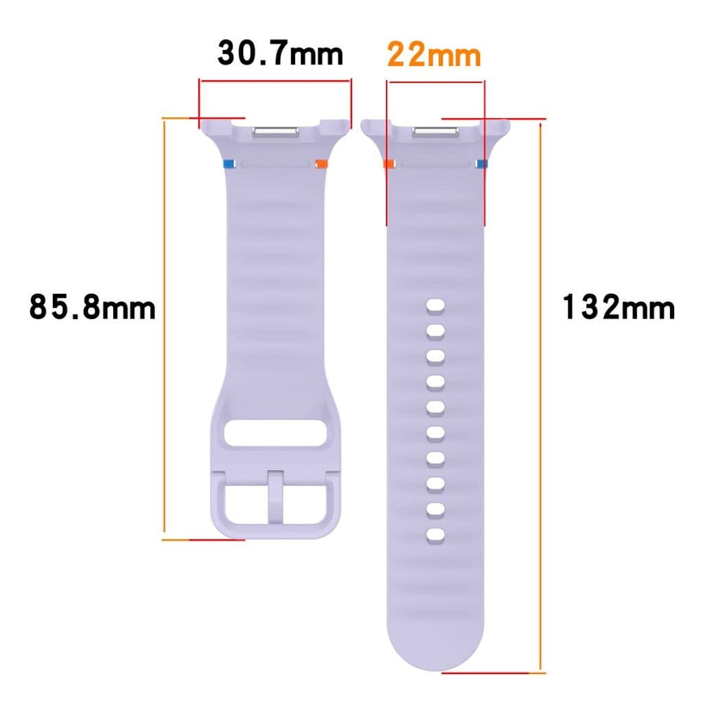 Klockarmband för Samsung Galaxy Watch8/Watch8 Classic 46mm Silikon – Lila - Bild 15
