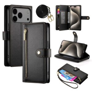 iPhone 17 Pro Max Plånboksfodral med Bärrem - Svart