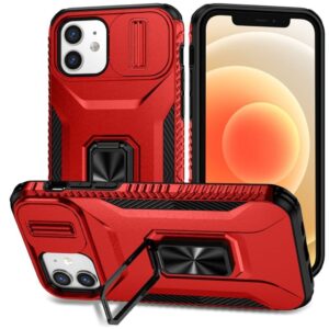 iPhone 12 / 12 Pro Skal med Stativ - Röd
