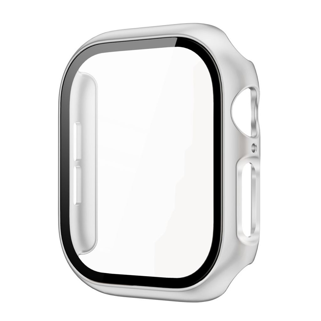 Apple Watch 12 46mm Skal med skärmskydd i härdat glas - Silver