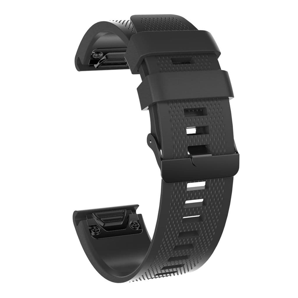 Garmin Fenix 5X/5X Plus/3/3 HR Klockarmband med svart spänne - Svart