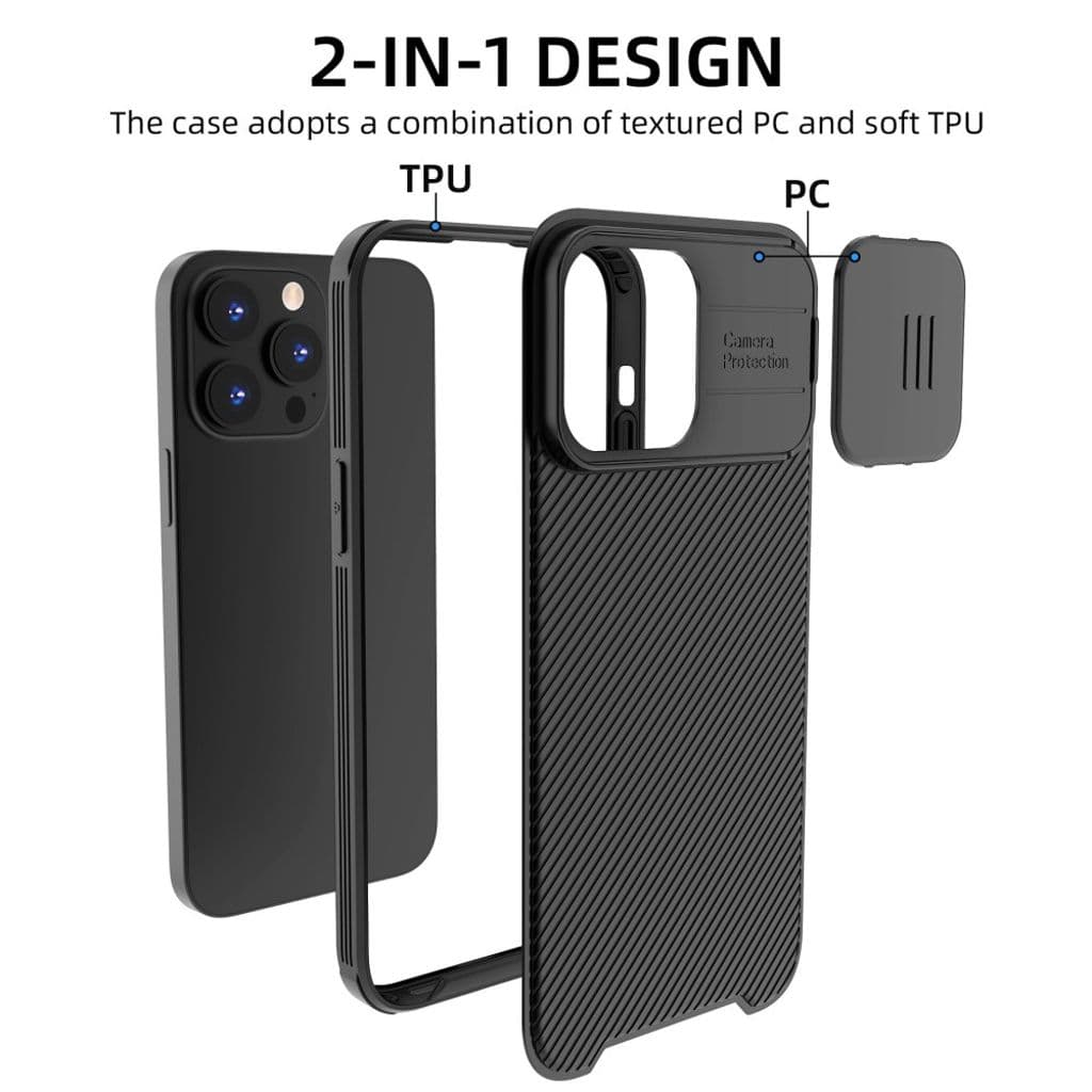 iPhone 14 Pro Max MagSafe-kompatibelt Skal Skjutbart Kameraskydd - Svart - Bild 4