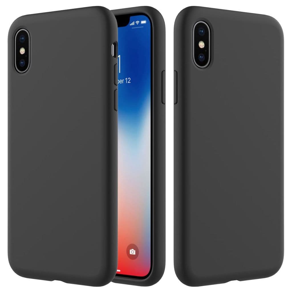 iPhone XS Max Skal Liquid Silicone - Svart