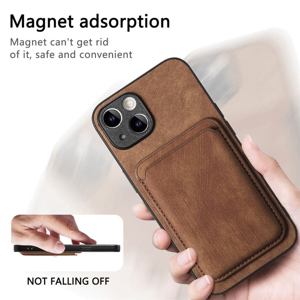 iPhone 13 Plånboksskal MagSafe-kompatibel – Brun - Bild 10