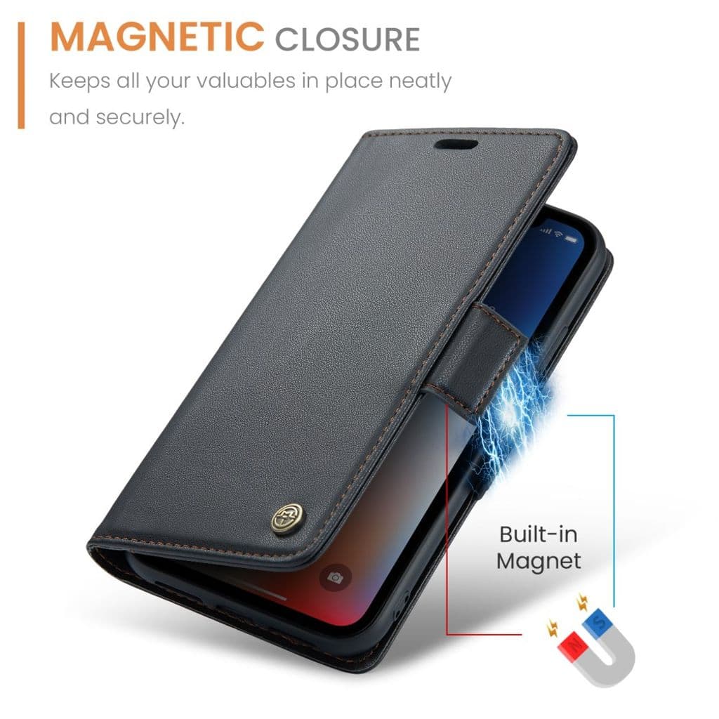 CASEME iPhone XS Max Plånboksfodral RFID-blockerande 3 Kortfack – Svart - Bild 13