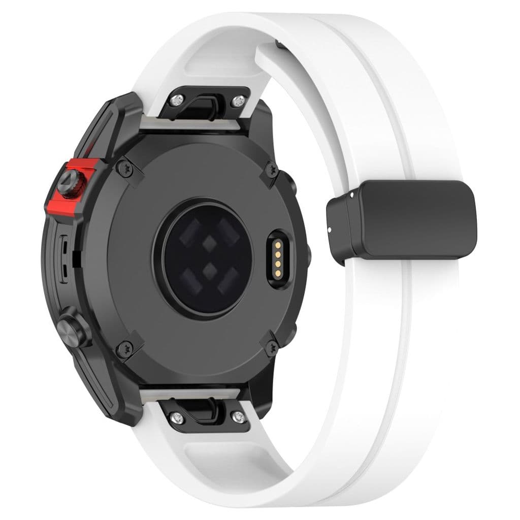 Garmin Fenix 7S/6S/6S Pro etc. Klockarmband i silikon med magnetlås - Vit - Bild 5