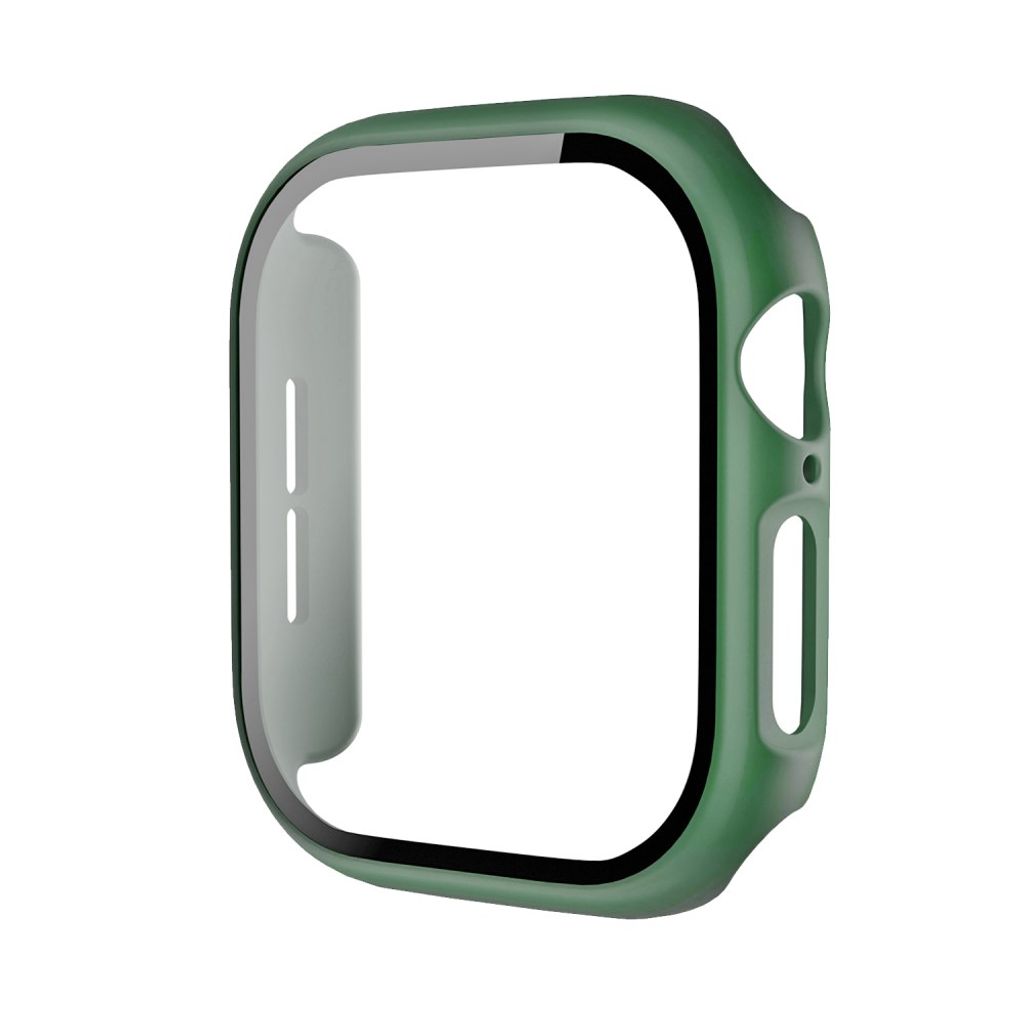 Apple Watch 12 42mm Skal med skärmskydd i härdat glas - Arméegrön