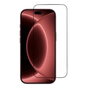 iPhone 18 Pro/17 Pro Skärmskydd härdat glas - Svart kant/Transparent