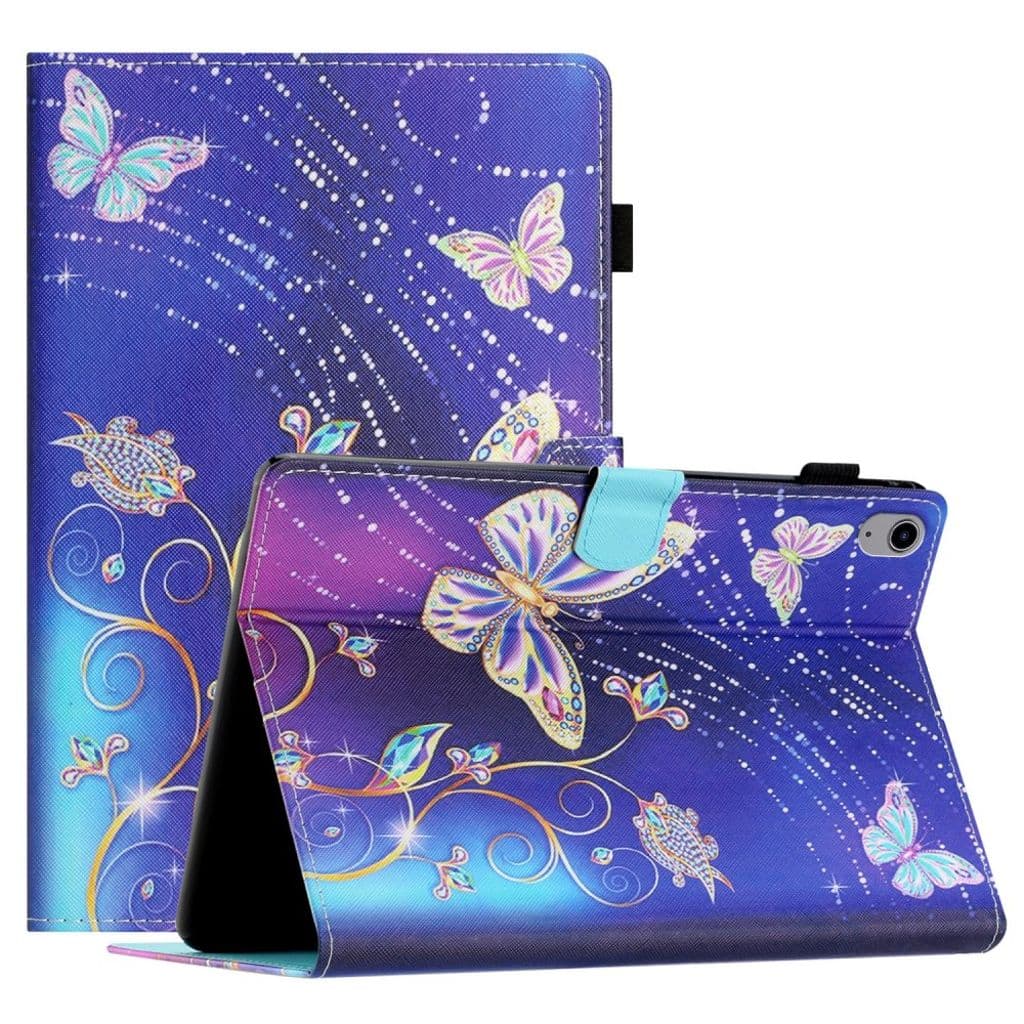 iPad 10.9" 2022 / iPad 11" 2025 fodral med tryck - Blå fjäril - Bild 10