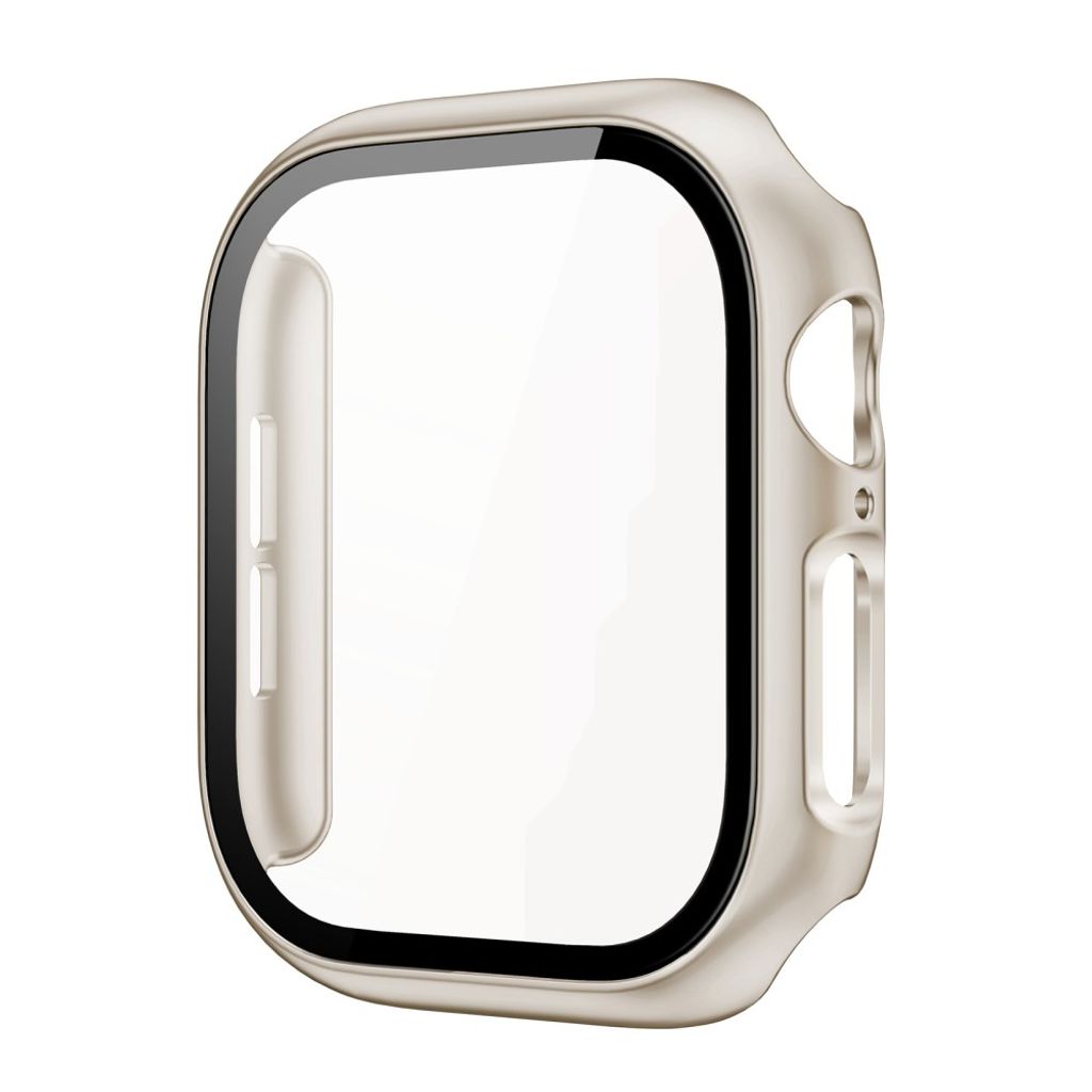 Apple Watch 12 46mm Skal med skärmskydd i härdat glas - Silver
