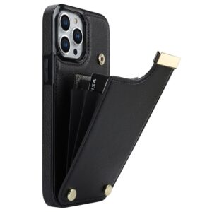 iPhone 14 Pro Skal med korthållare - Svart