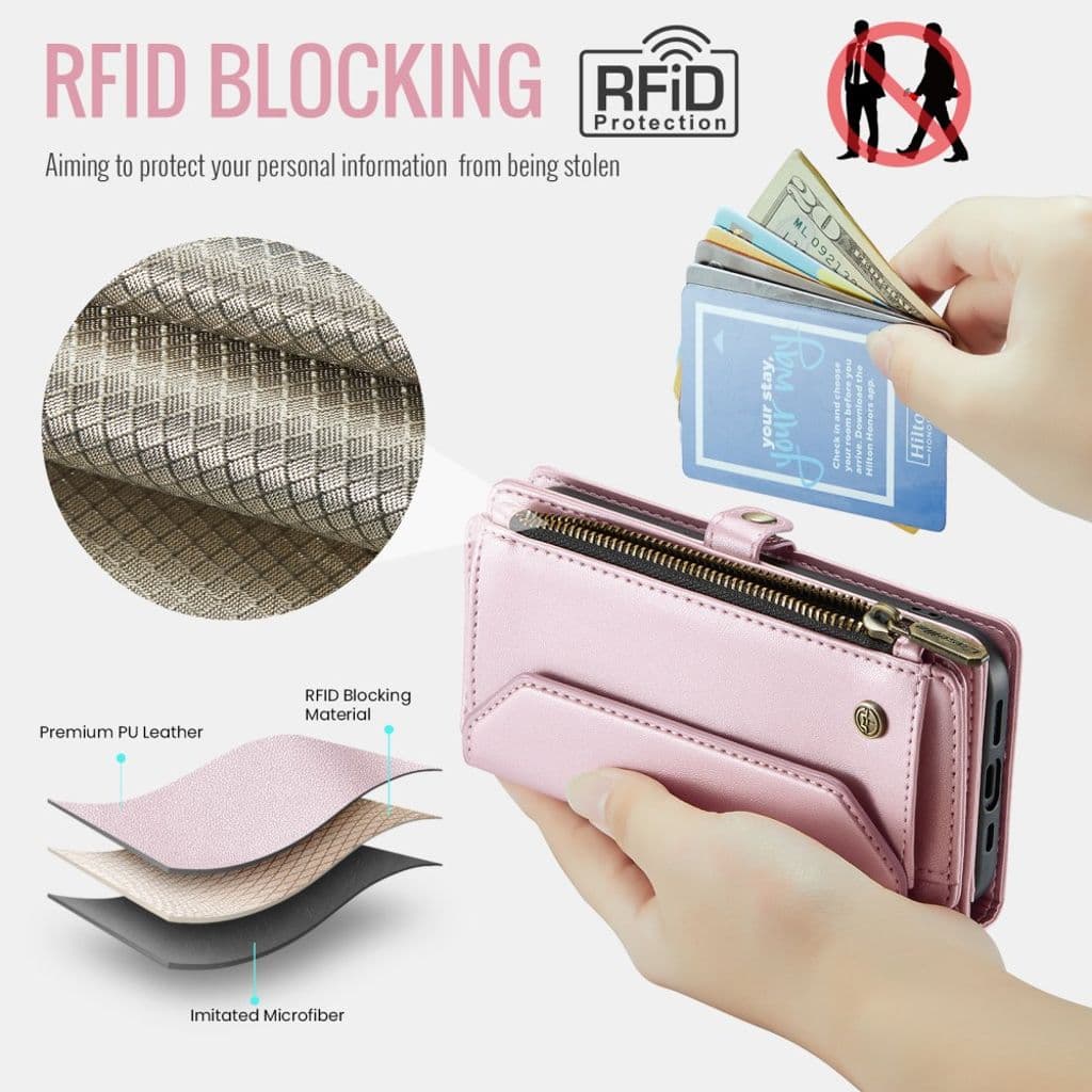 iPhone 13 Plånboksfodral Korthållare - Rosa - Bild 9