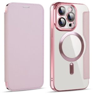 iPhone 14 Pro Plånboksfodral MagSafe RFID-blockerande – Rosa