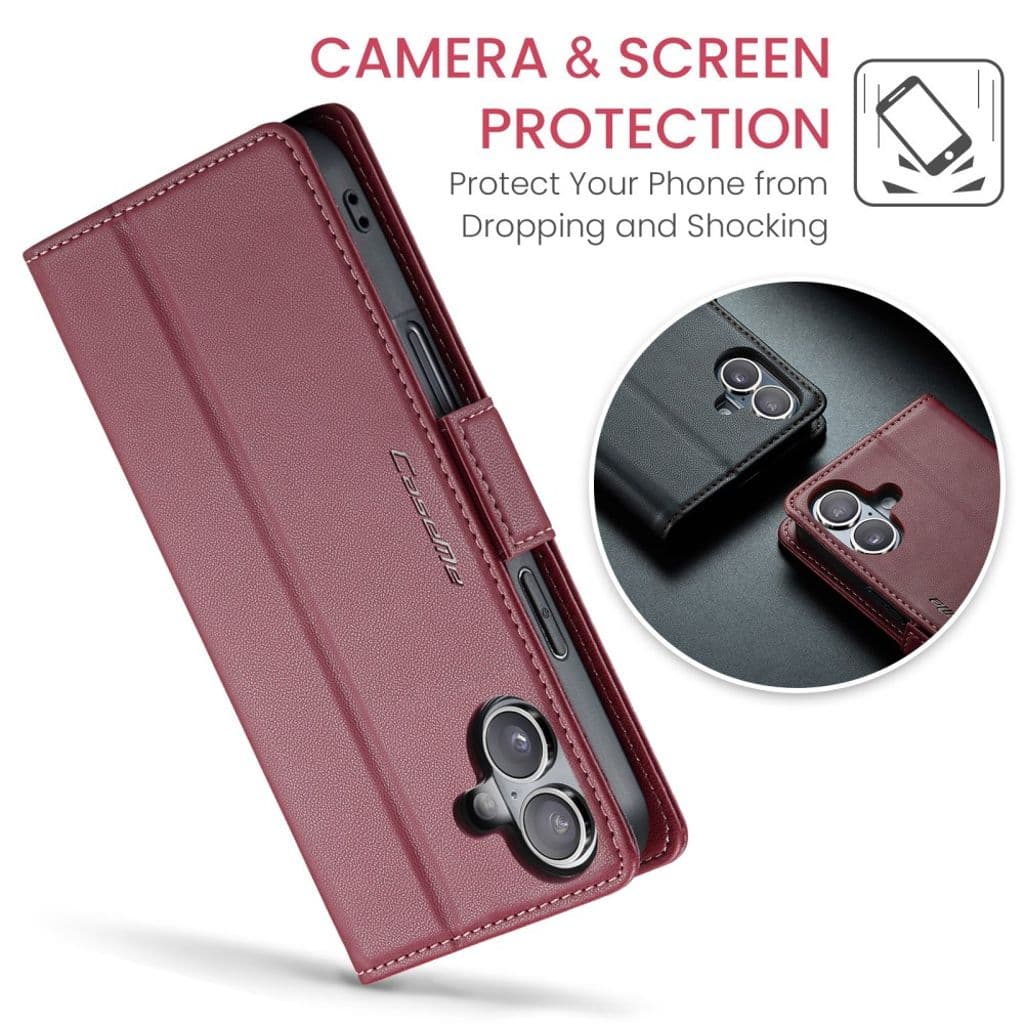 CASEME iPhone 17 Fodral med Kortfack - Röd - Bild 7