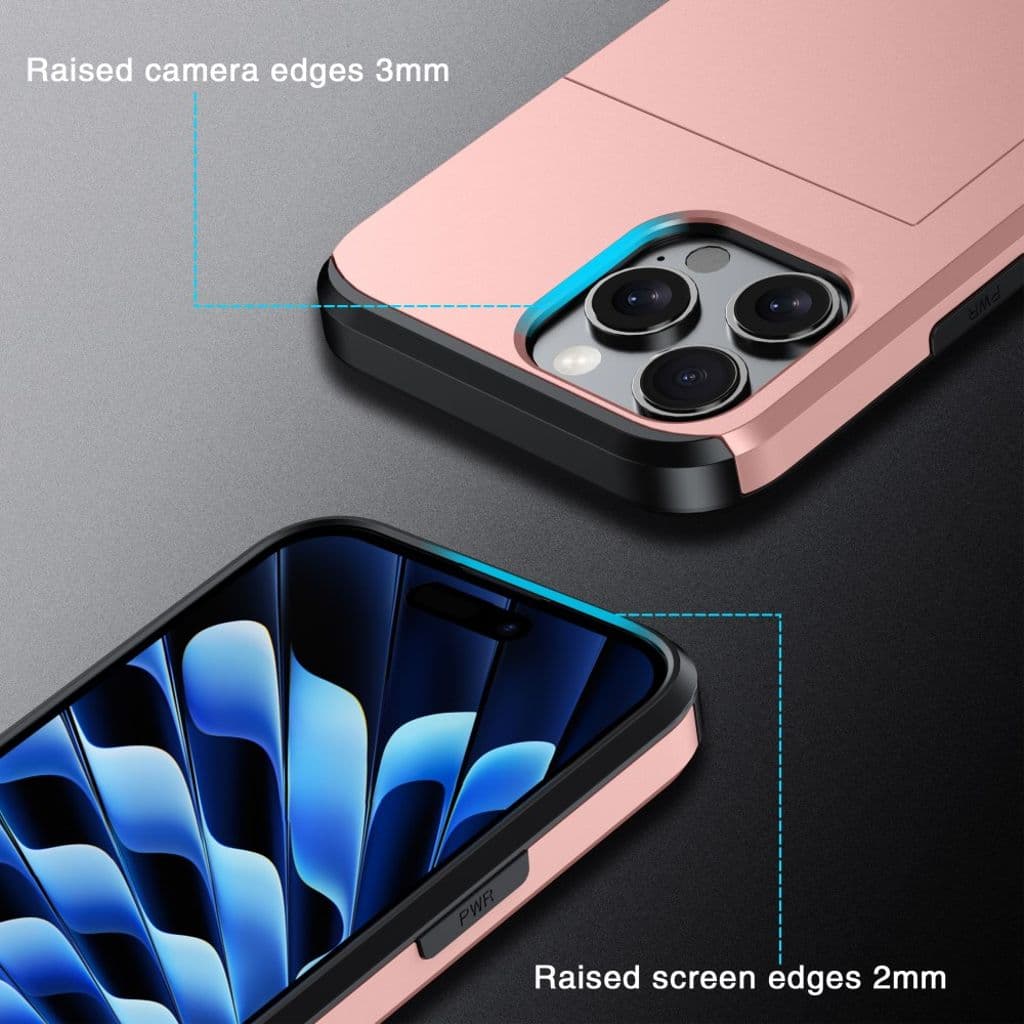 iPhone 16 Pro Skal med kortplats - Roséguld - Bild 4