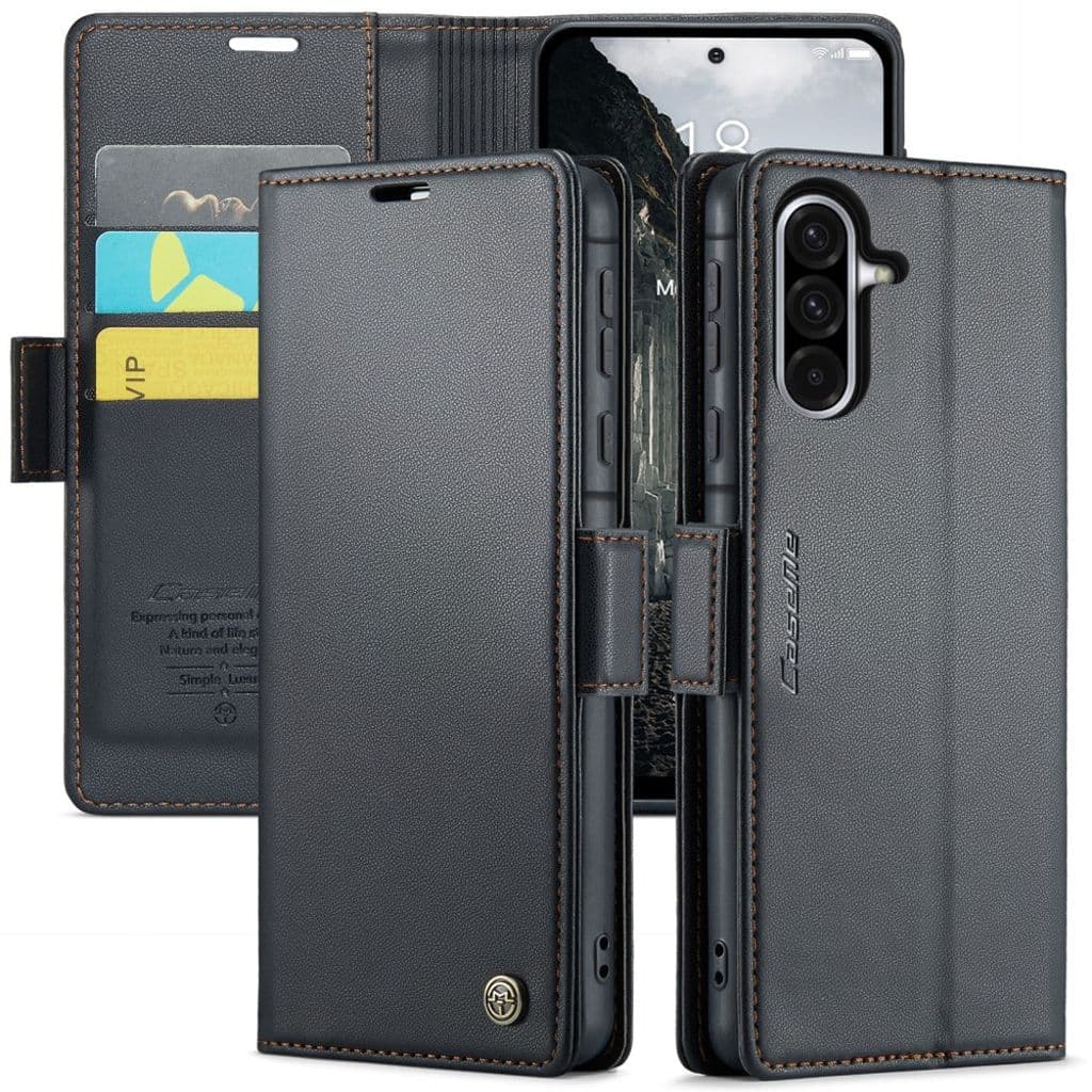 CASEME Samsung Galaxy A56 5G Fodral med RFID-blockering - Svart