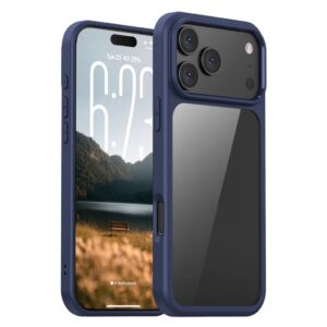IPAKY Skal med genomskinlig baksida till iPhone 18 Pro Max/17 Pro Max - Mörkblå