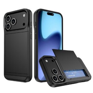 Hybridskal med korthållare till iPhone 18 Pro Max/17 Pro Max - Svart