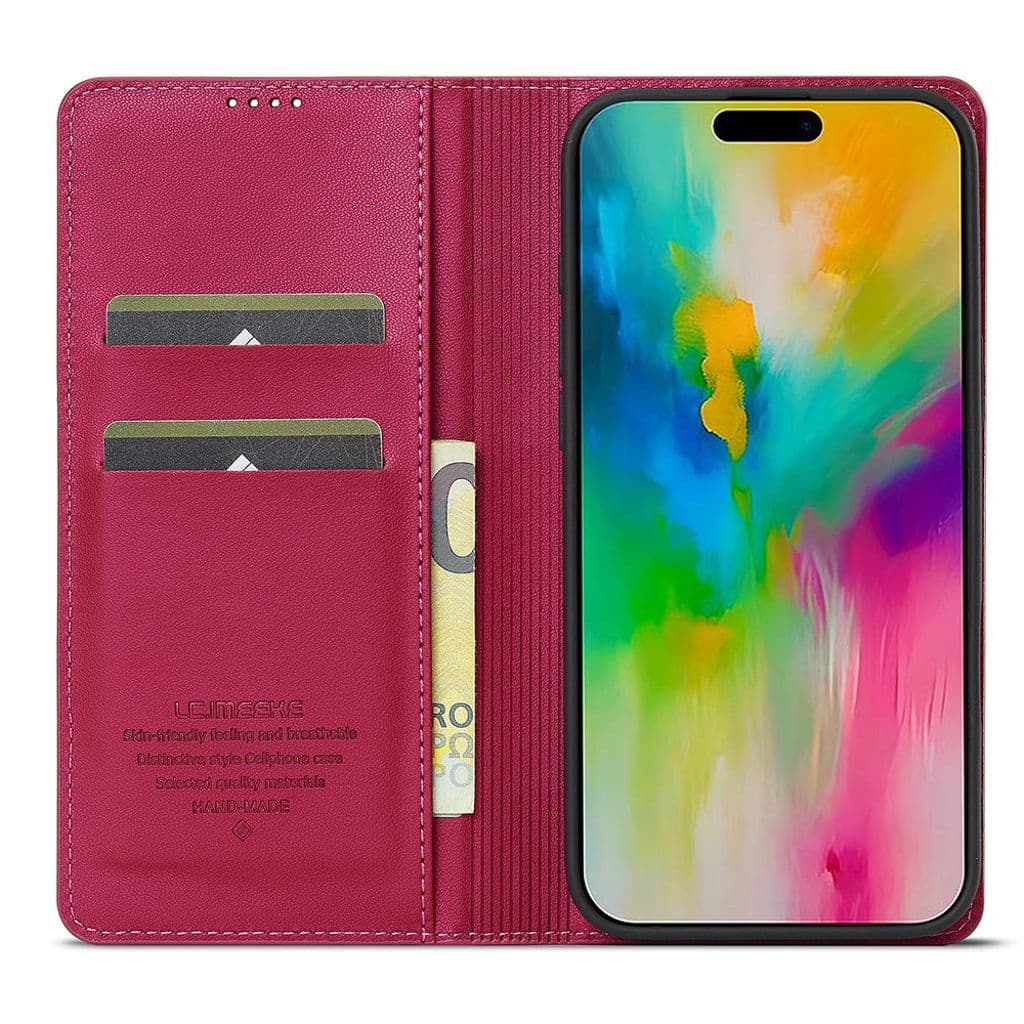 LC.IMEEKE iPhone 17 Plånboksfodral – Rosa - Bild 2