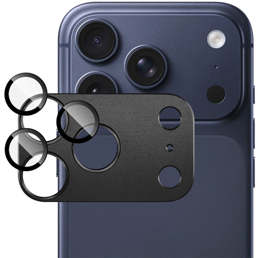 IMAK iPhone 18 Pro Max Linsskydd härdat glas & metall - Grå
