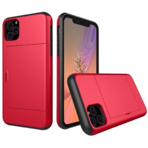 iPhone 11 Skal med glidkortshållare - Röd