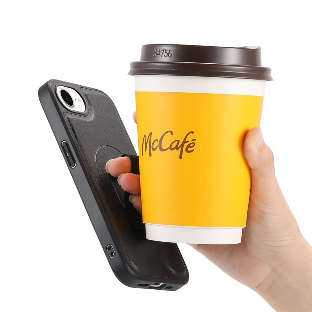 CASENEO iPhone 16e Plånboksfodral Magnetiskt RFID – Svart - Bild 12