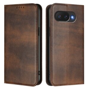 Google Pixel 10a plånboksfodral RFID-blockering PU-skinn - Brunt