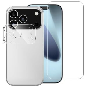 iPhone 18 Pro Skärmskydd i härdat glas + Linsskydd - Transparent
