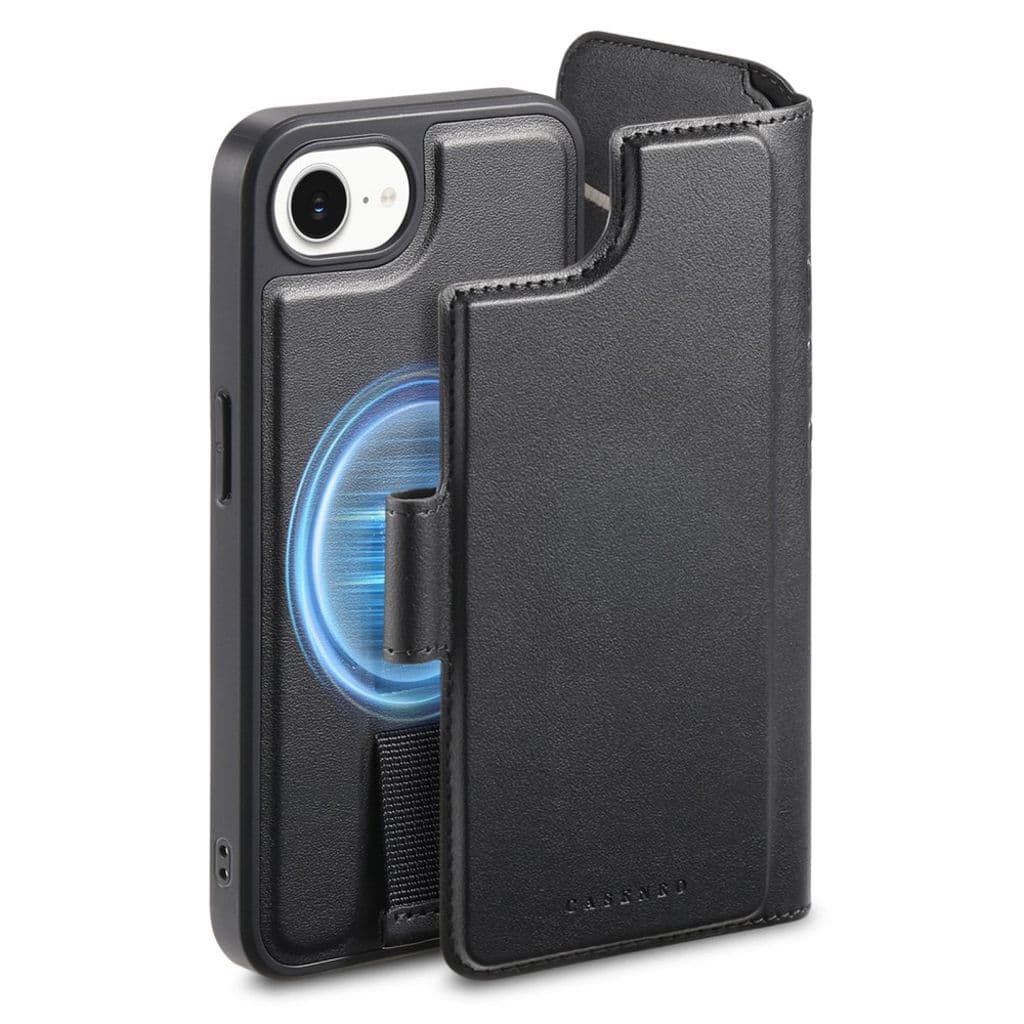 CASENEO iPhone 16e Plånboksfodral Magnetiskt RFID – Svart - Bild 6