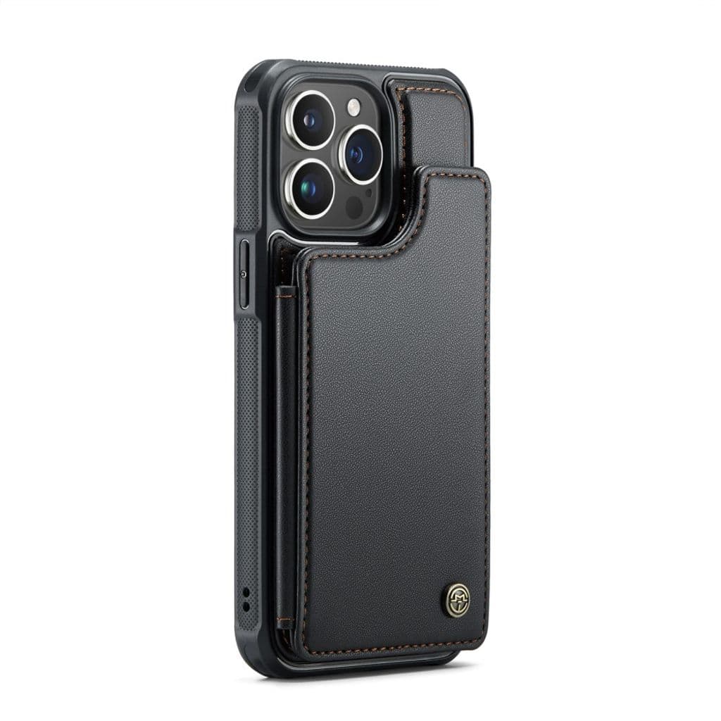 CASEME C22 Plånboksskal med RFID-funktion för iPhone 16 Pro Max – Svart - Bild 4