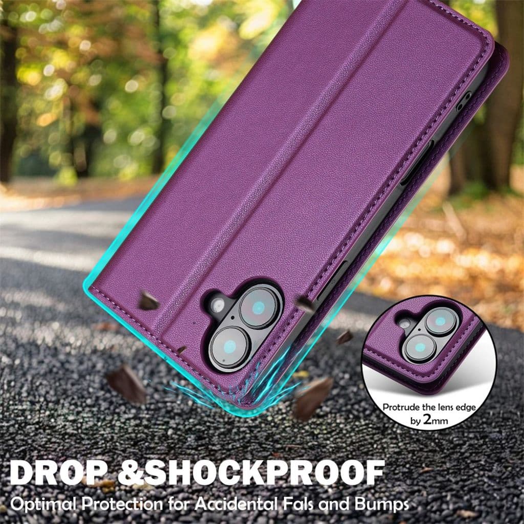 LC.IMEEKE iPhone 17 Plånboksfodral - Lila - Bild 7