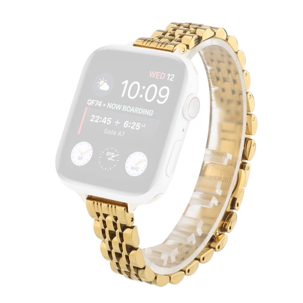 Apple Watch 38/40/41/42mm Pärlarmband i rostfritt stål - Guld